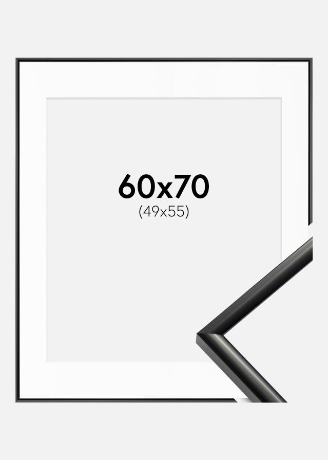 Ram med passepartou Frame New Lifestyle Black 60x70 cm - Picture Mount White 50x56 cm