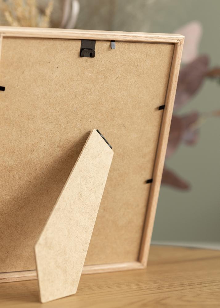 Ram med passepartou Frame Narrow Oak 20x30 cm - Picture Mount Black 15x21 cm (A5)