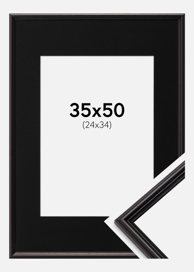 Ram med passepartou Frame Horndal Black 35x50 cm - Picture Mount Black 25x35 cm