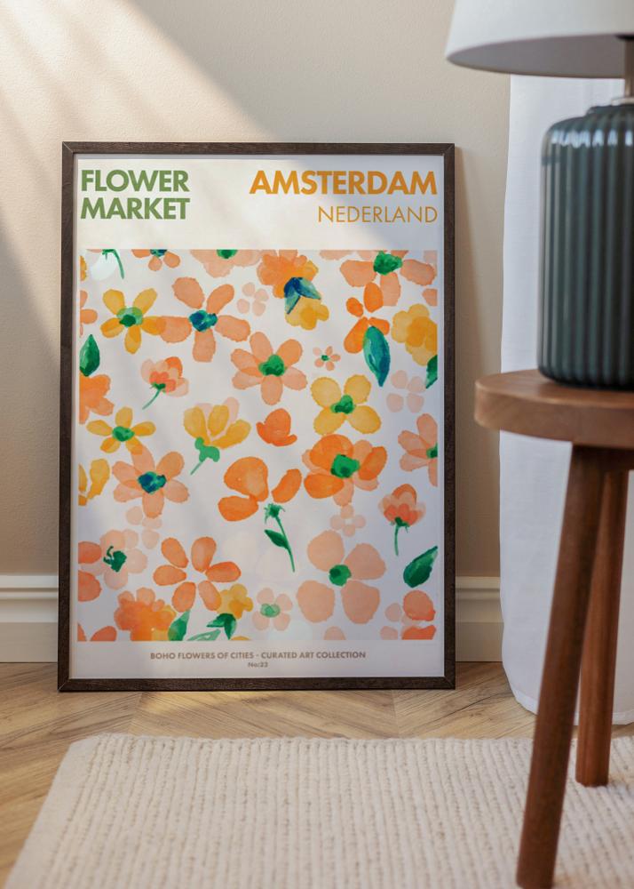 BGA Frame Trendy Acrylic Glass Walnut 50x70 cm