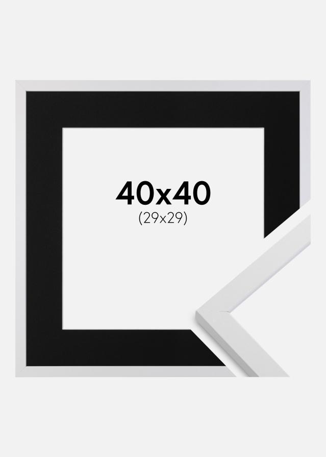 Ram med passepartou Frame Trendy White 40x40 cm - Picture Mount Black 30x30 cm