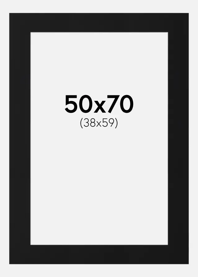 Artlink Mount Black Standard (White Core) 50x70 cm (38x59)
