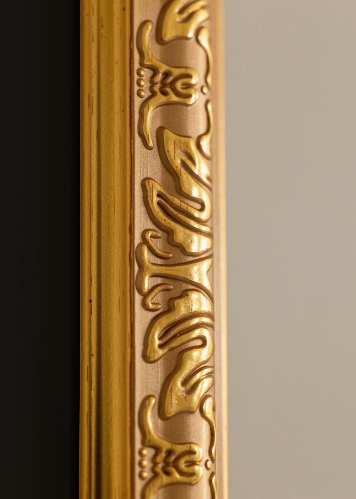 Ram med passepartou Frame Nostalgia Gold 35x45 cm - Picture Mount Black 24x34 cm