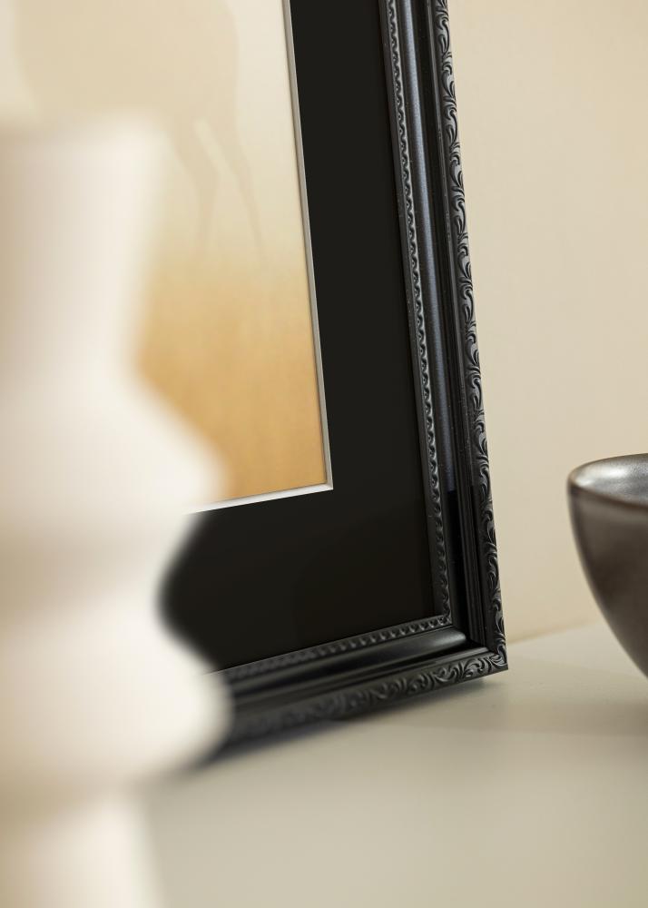 Ram med passepartou Frame Abisko Black 40x50 cm - Picture Mount Black 29.7x42 cm