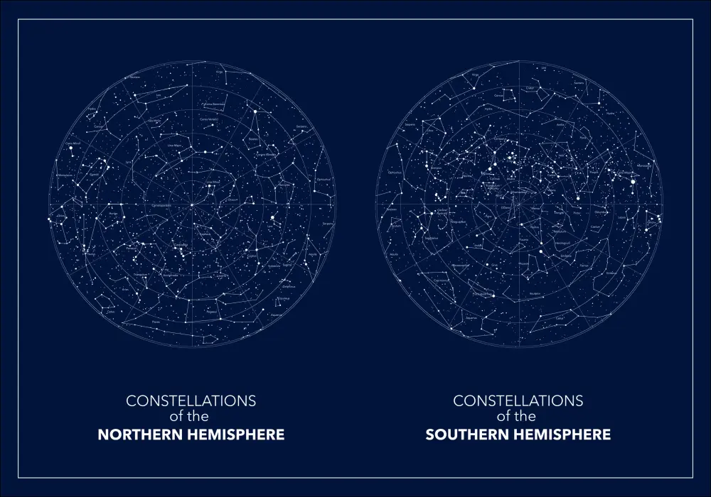 Bildverkstad Hemispheres Dark Poster