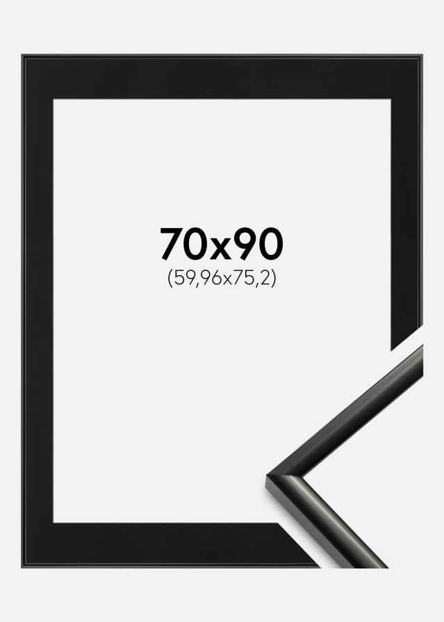 Ram med passepartou Frame New Lifestyle Black 70x90 cm - Picture Mount Black 24x30 inches