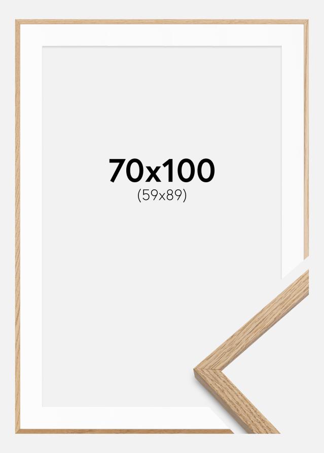Ram med passepartou Frame Oslo Oak 70x100 cm - Picture Mount White 60x90 cm