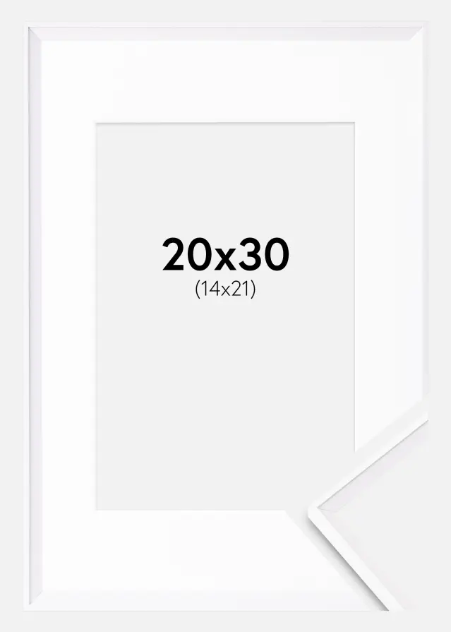 Ram med passepartou Frame Desire White 20x30 cm - Picture Mount White 15x22 cm