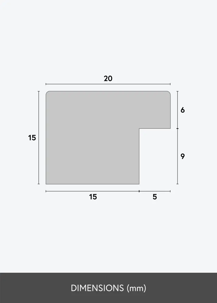 BGA Frame Deco Acrylic Glass White 60x80 cm