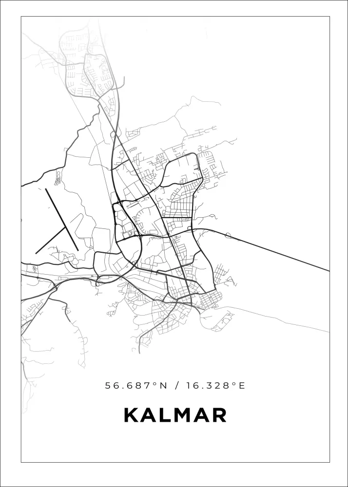 Bildverkstad Map - Kalmar - White Poster