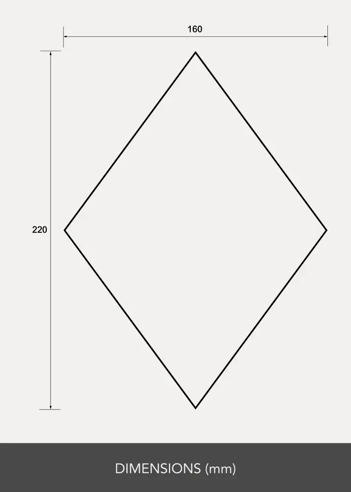 BGA Mirror Set Diamond 18x20 cm - 4 St