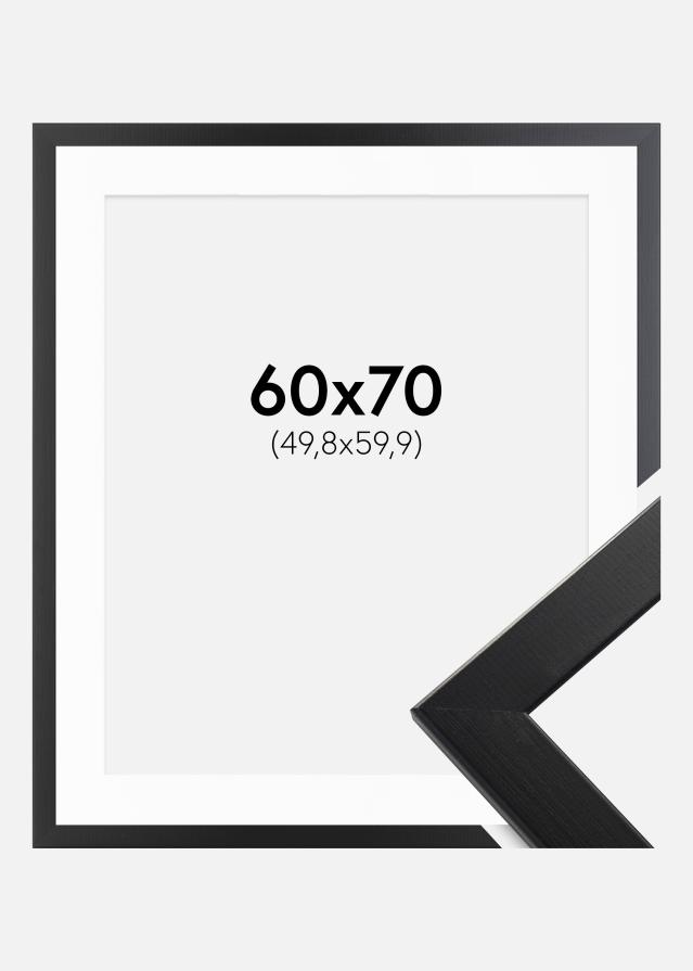 Ram med passepartou Frame Trendline Black 60x70 cm - Picture Mount White 20x24 inches