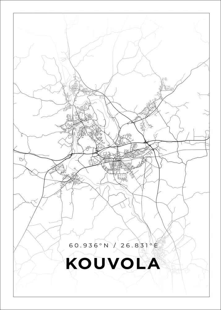 Bildverkstad Map - Kouvola - White Poster