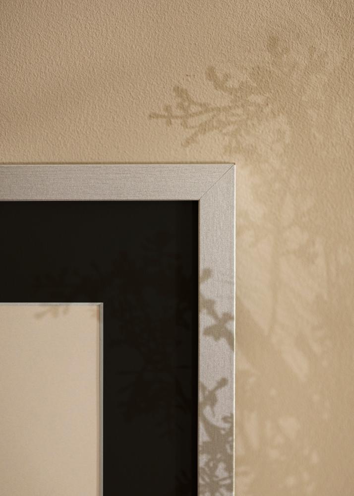 Ram med passepartou Frame Selection Silver 70x100 cm - Picture Mount Black 62x93 cm