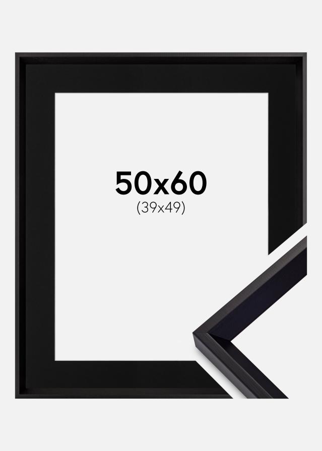 Ram med passepartou Frame Globe Black 50x60 cm - Picture Mount Black 40x50 cm