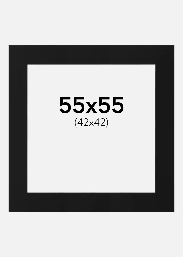 Artlink Mount Black Standard (White Core) 55x55 cm (42x42)