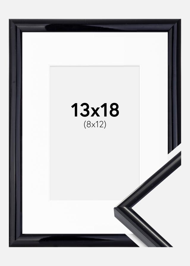 Ram med passepartou Frame Victoria Black 13x18 cm - Picture Mount White 9x13 cm