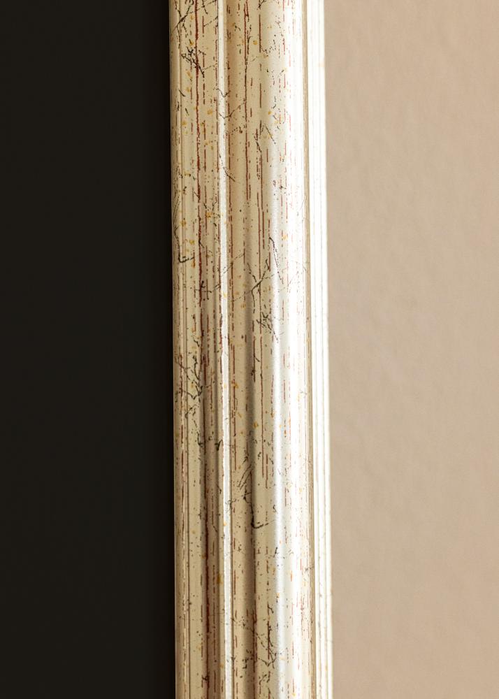 Ram med passepartou Frame Västkusten Silver 70x100 cm - Picture Mount Black 62x93 cm