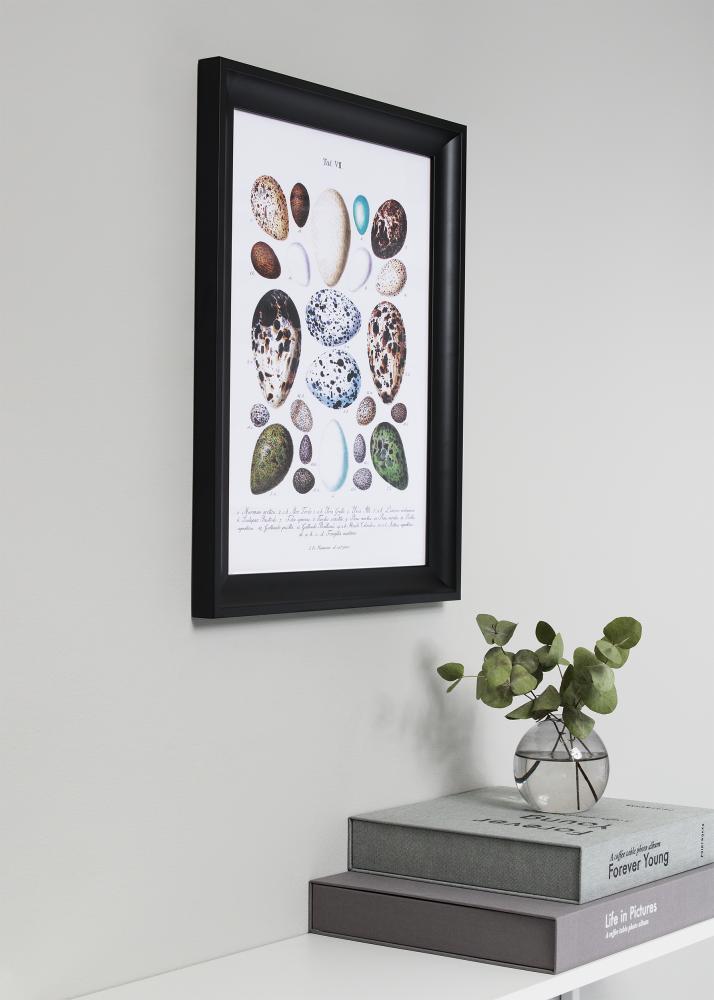 Ram med passepartou Frame Öjaren Black 70x100 cm - Picture Mount Black 59.4x84 cm (A1)