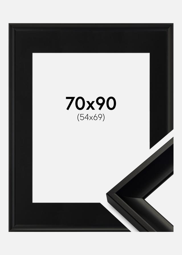 Ram med passepartou Frame Öjaren Black 70x90 cm - Picture Mount Black 55x70 cm
