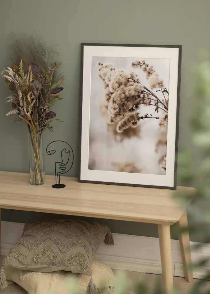 Ram med passepartou Frame Edsbyn Graphite 15x15 cm - Picture Mount White 9x9 cm