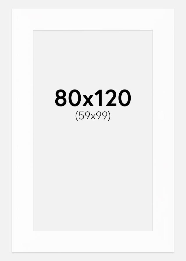 Egen tillverkning - Passepartouter Mount White (White Core) 80x120 cm (59x99)