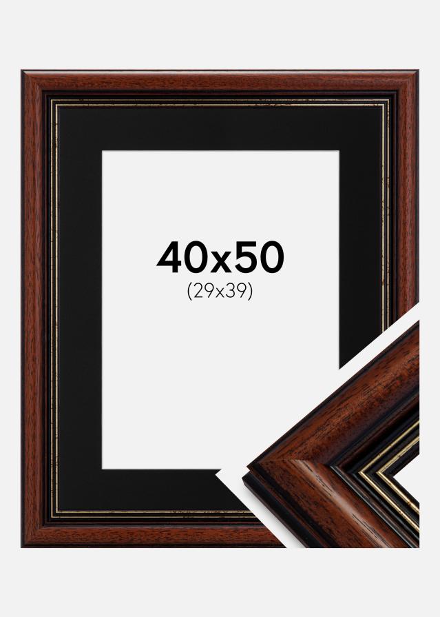 Ram med passepartou Frame Old Retro 40x50 cm - Picture Mount Black 30x40 cm