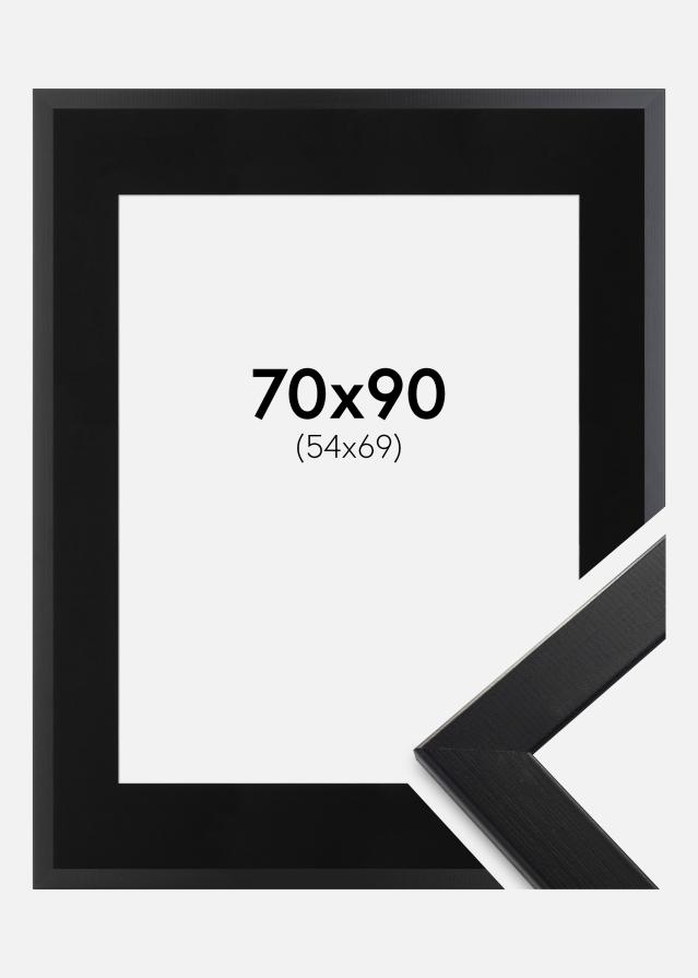 Ram med passepartou Frame Trendline Black 70x90 cm - Picture Mount Black 55x70 cm