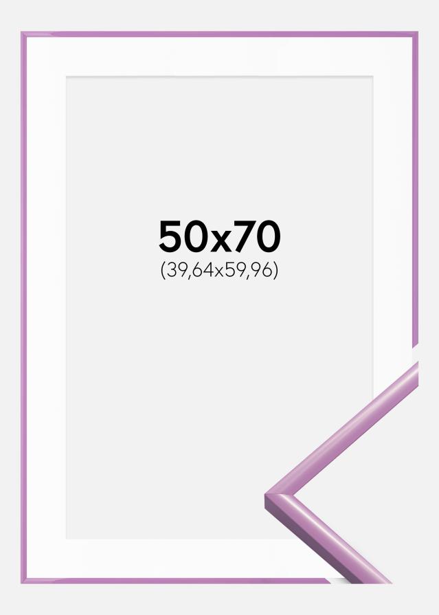 Ram med passepartou Frame New Lifestyle Light Purple 50x70 cm - Picture Mount White 16x24 inches