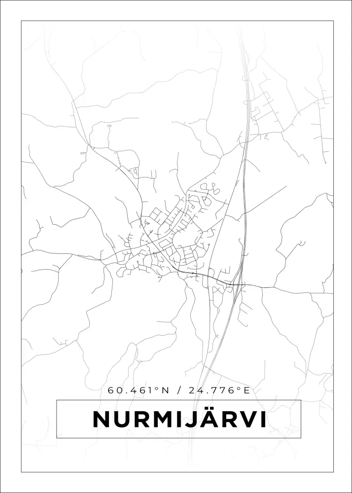 Bildverkstad Map - Nurmijärvi - White Poster