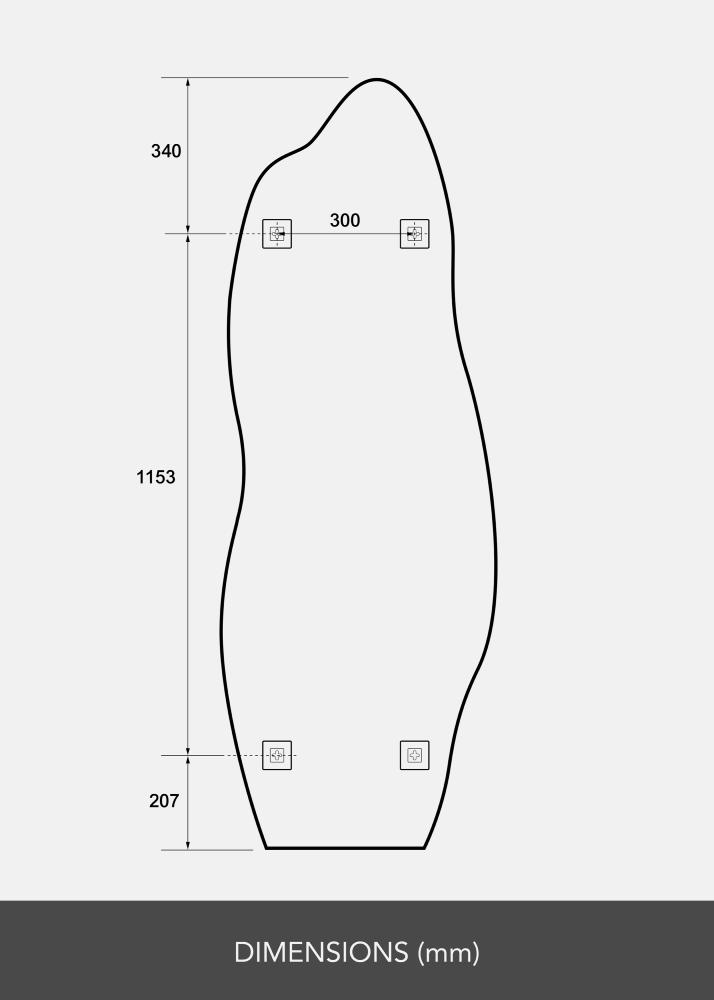 BGA Mirror Echo 60x170 cm