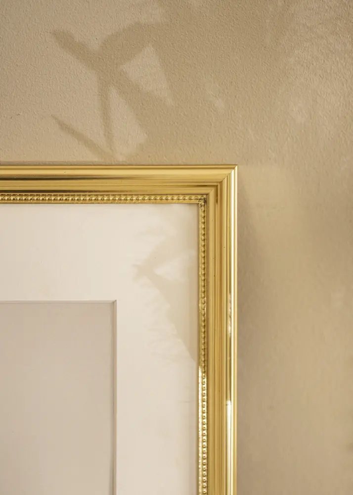 Ram med passepartou Frame Gala Gold 40x60 cm - Picture Mount White 32.9x48.3 cm (A3+)