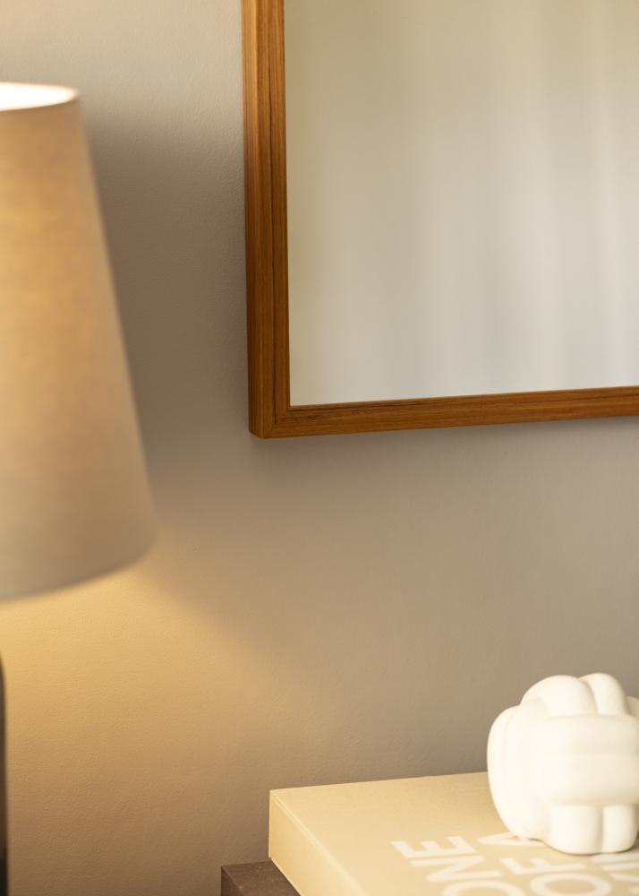 Ramverkstad Mirror Birch ö - Teak - Custom Size