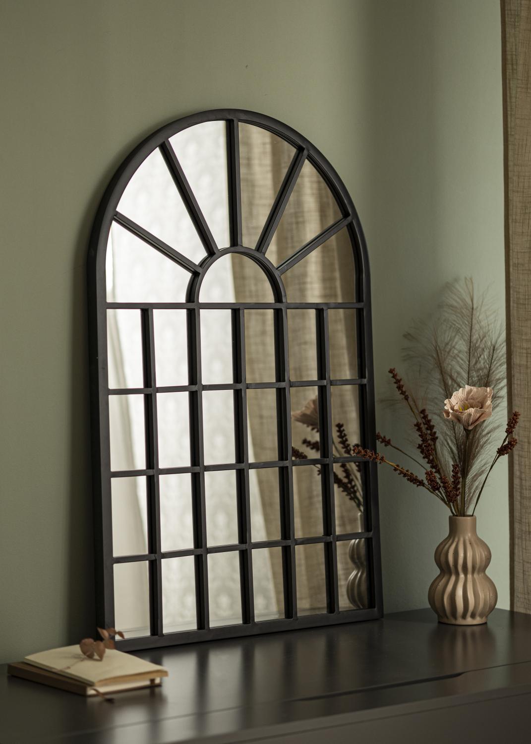 Product Image for Mirror Window Dome Black 60x90 cm