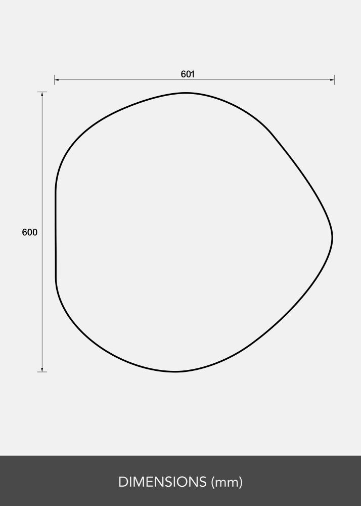 BGA Mirror Crystal Clear 60x60 cm