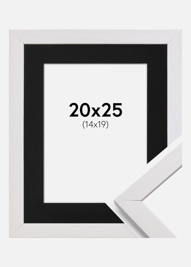 Ram med passepartou Frame Stilren White 20x25 cm - Picture Mount Black 15x20 cm