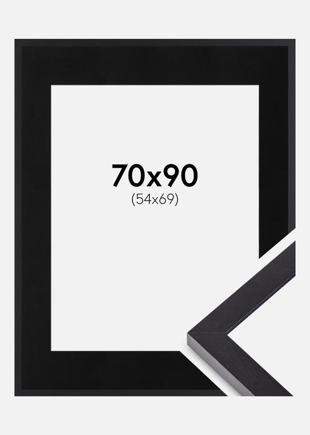 Ram med passepartou Frame Selection Black 70x90 cm - Picture Mount Black 55x70 cm