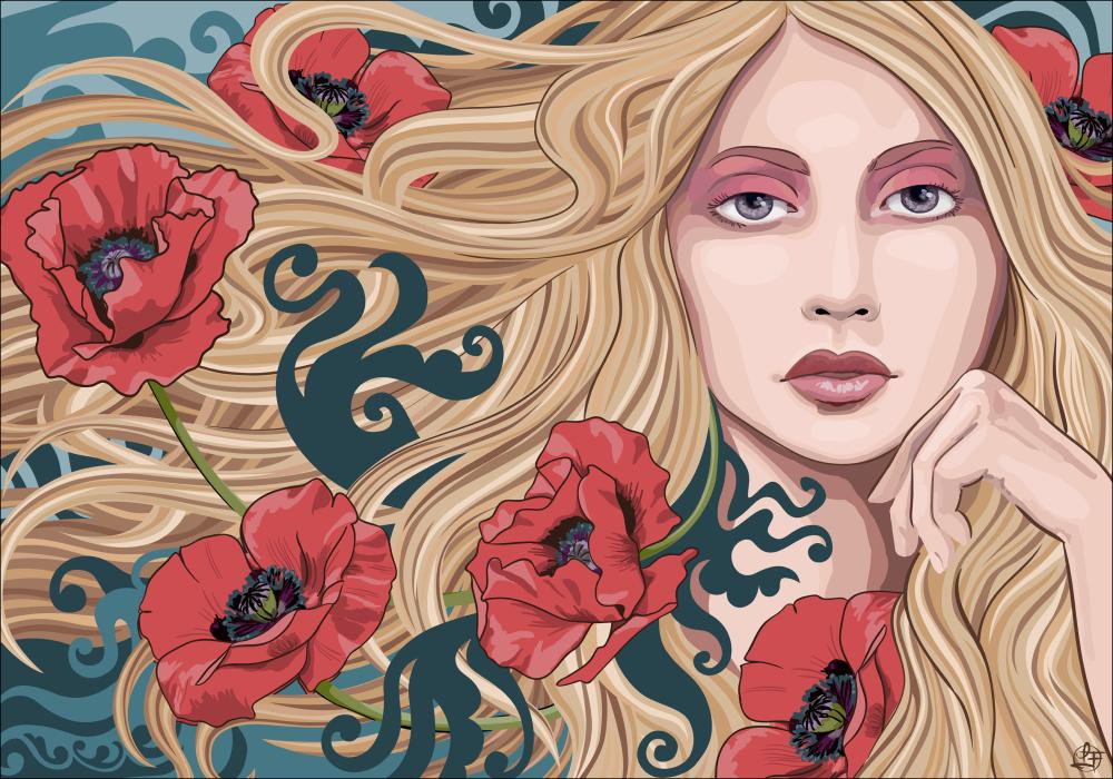 Bildverkstad Poppy Power Poster