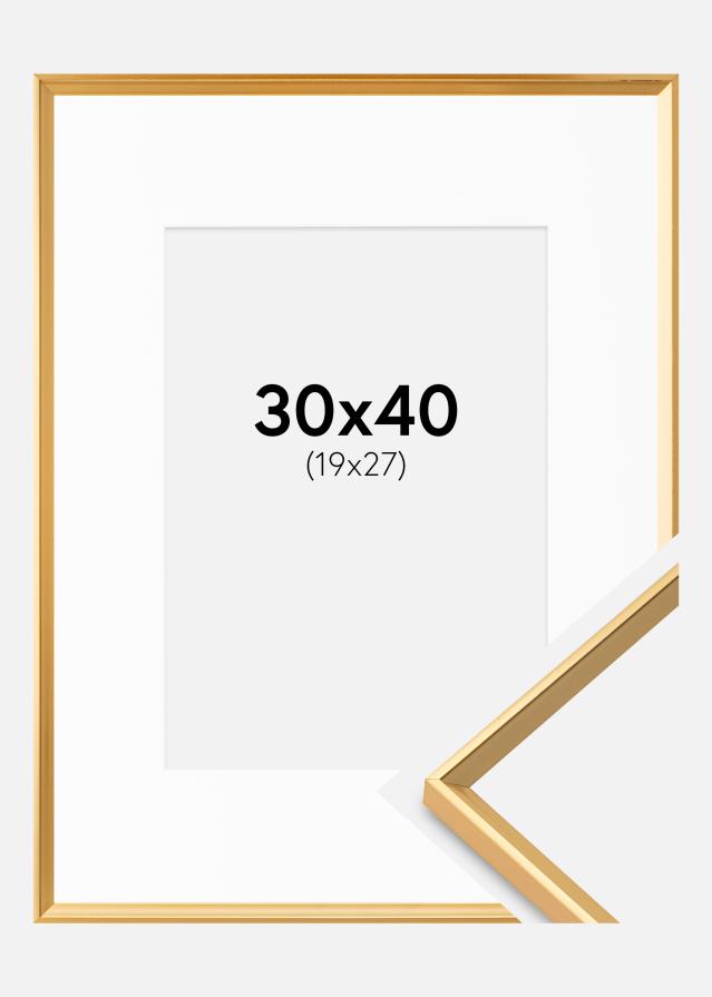 Ram med passepartou Frame Desire Gold 30x40 cm - Picture Mount White 20x28 cm