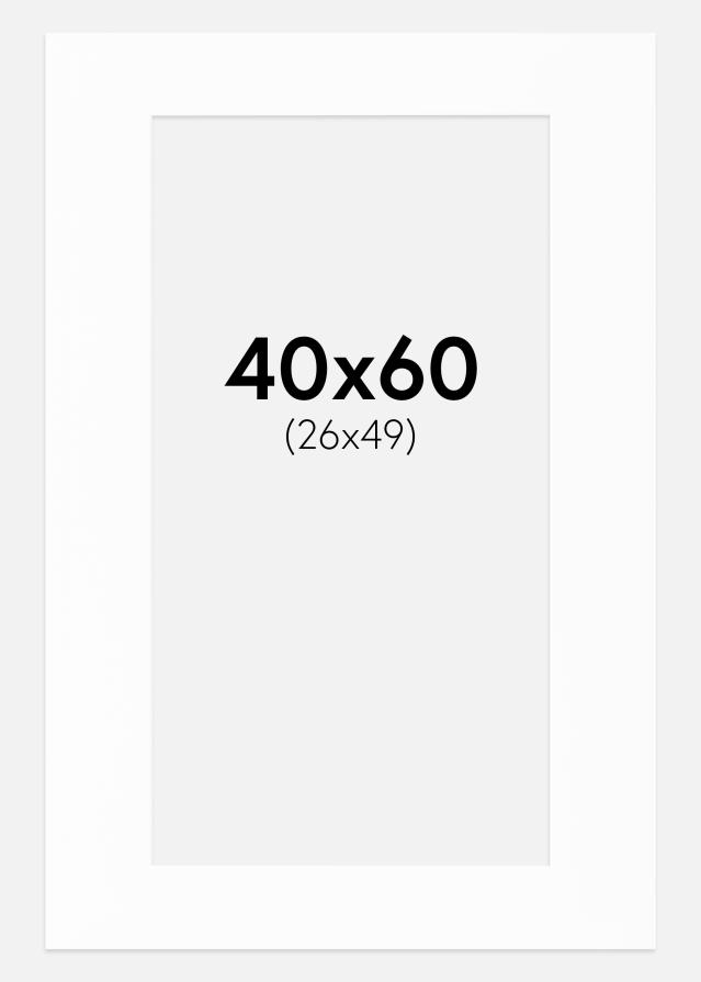 Egen tillverkning - Passepartouter Mount White (White Core) 40x60 cm (24x49)