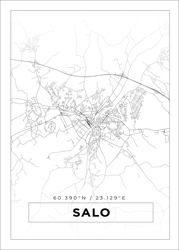 Bildverkstad Map - Salo - White Poster