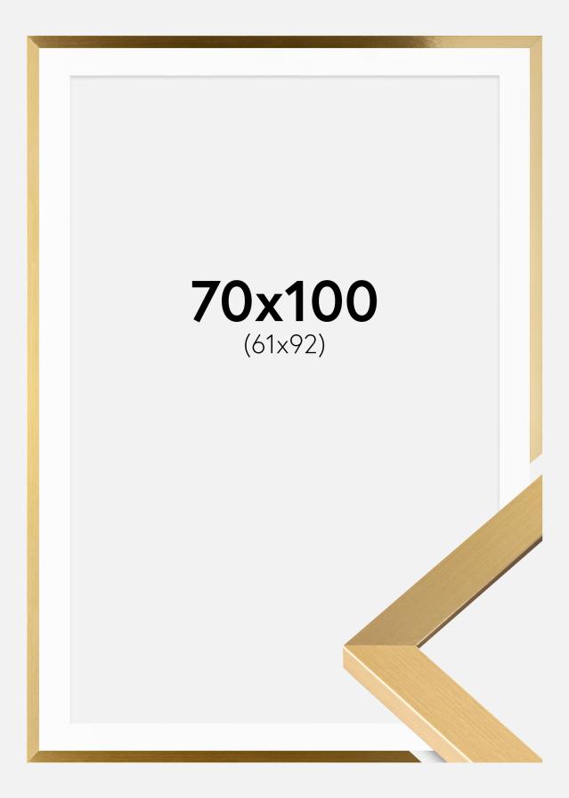 Ram med passepartou Frame Selection Gold 70x100 cm - Picture Mount White 62x93 cm