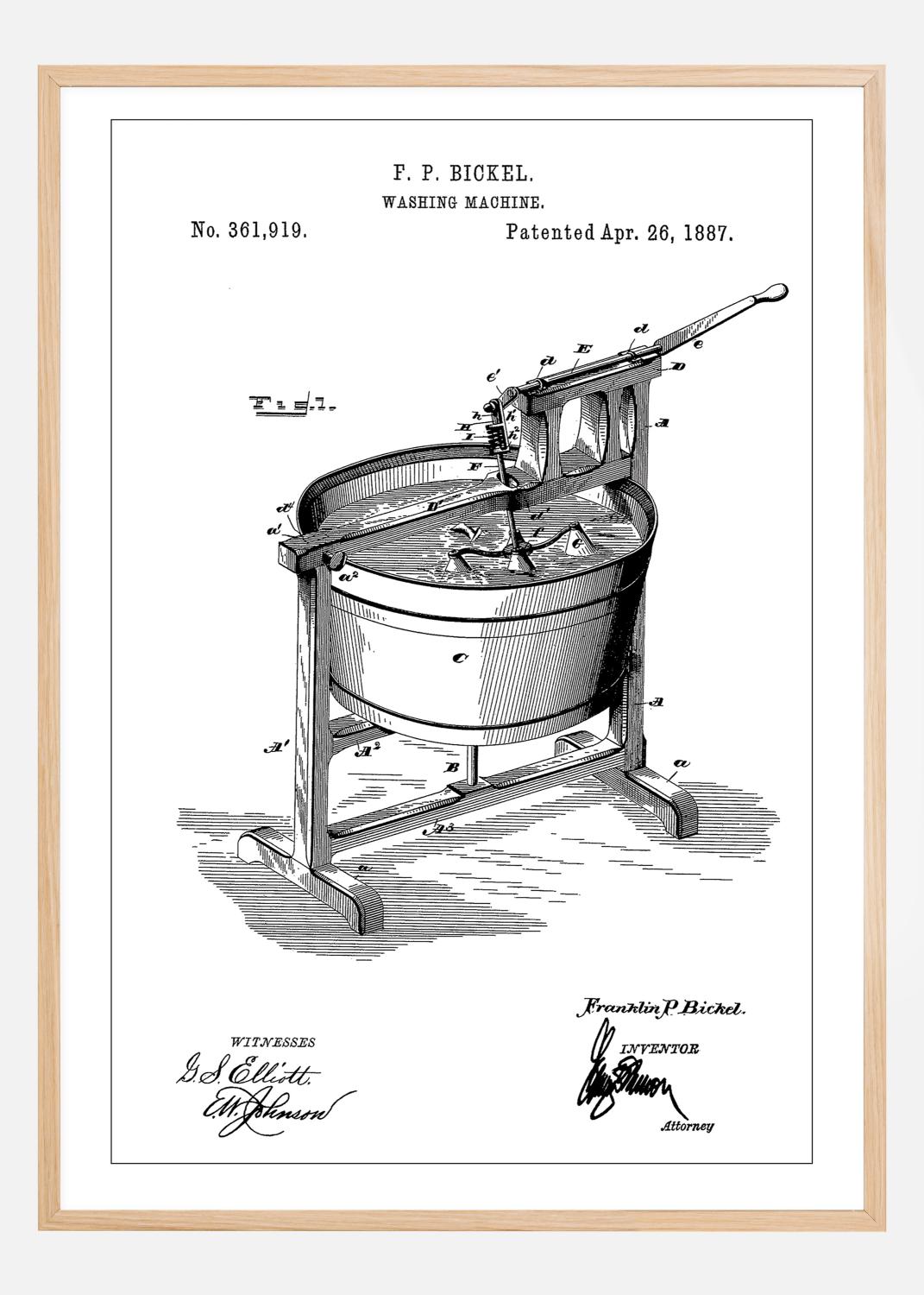 Product Image for Patent Print - Washing Machine - White Poster (21x29.7 cm (A4))