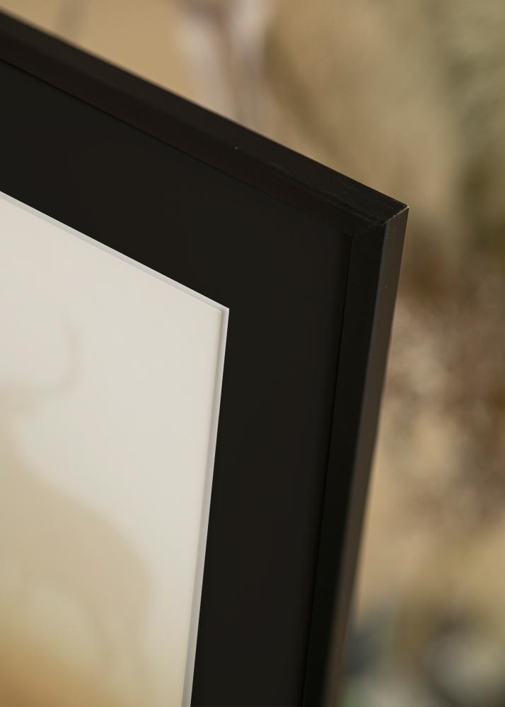 Ram med passepartou Frame Edsbyn Black 40x60 cm - Picture Mount Black 30x50 cm