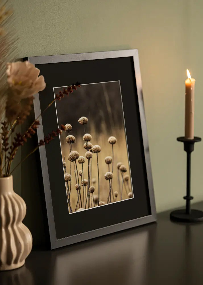 Ram med passepartou Frame Selection Black 60x90 cm - Picture Mount Black 50x80 cm