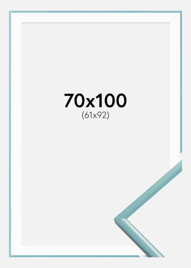 Ram med passepartou Frame New Lifestyle Turquoise 70x100 cm - Picture Mount White 62x93 cm