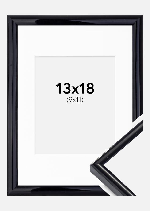 Ram med passepartou Frame Victoria Black 13x18 cm - Picture Mount White 10x12 cm