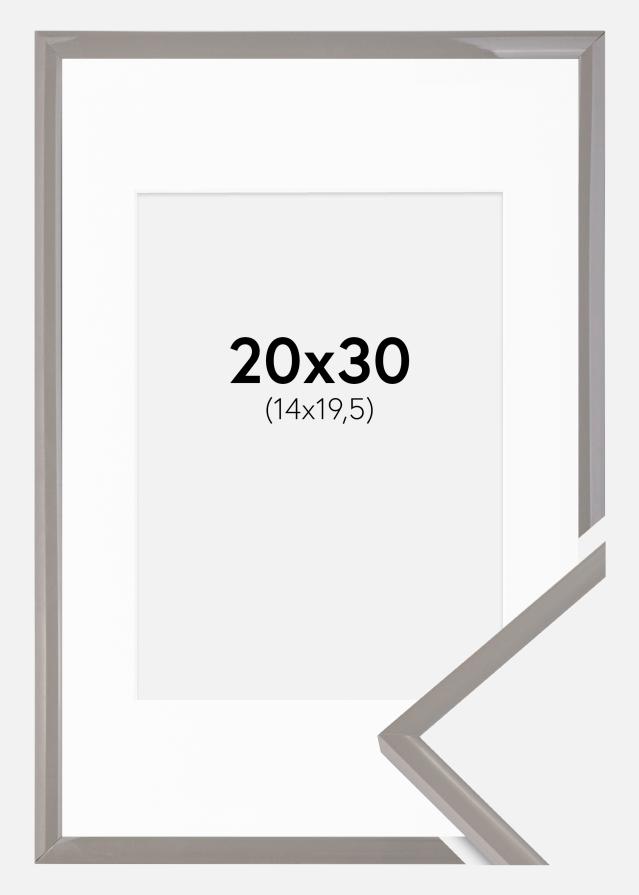 Ram med passepartou Frame New Lifestyle Earth Grey 20x30 cm - Picture Mount White 15x21 cm (A5)