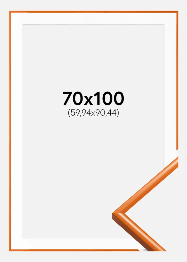 Ram med passepartou Frame New Lifestyle Pale Orange 70x100 cm - Picture Mount White 24x36 inches
