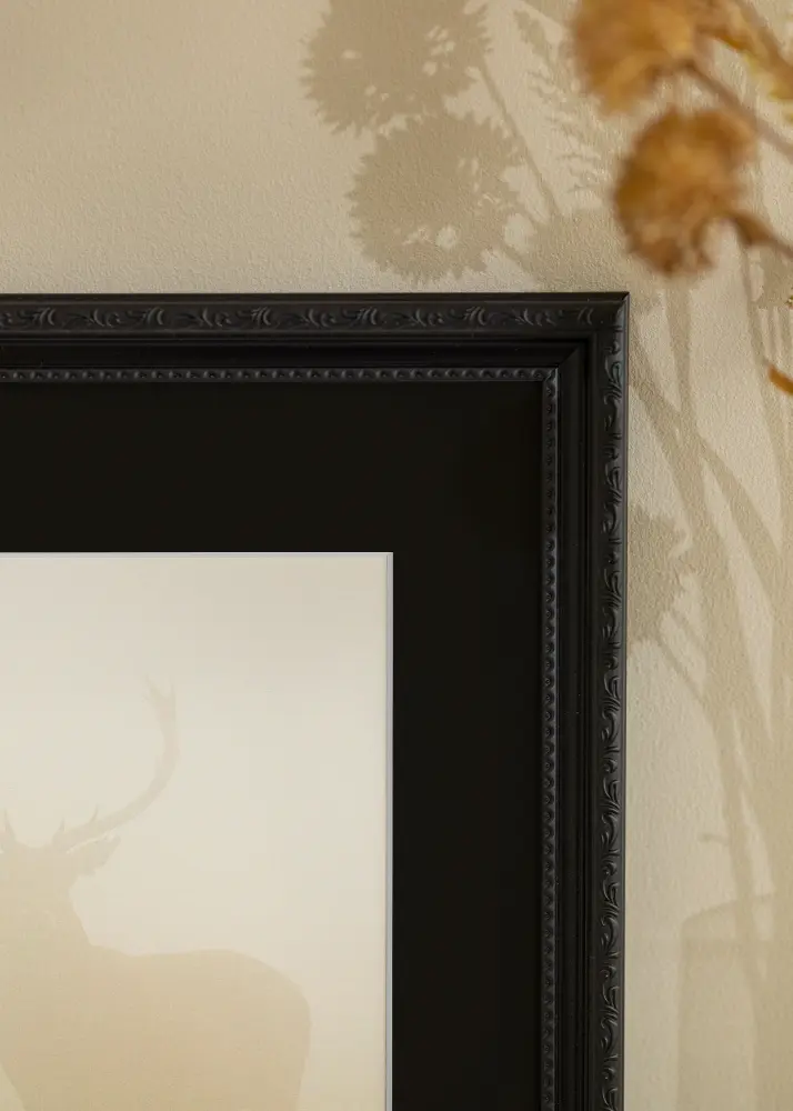 Ram med passepartou Frame Abisko Black 20x25 cm - Picture Mount Black 15x20 cm